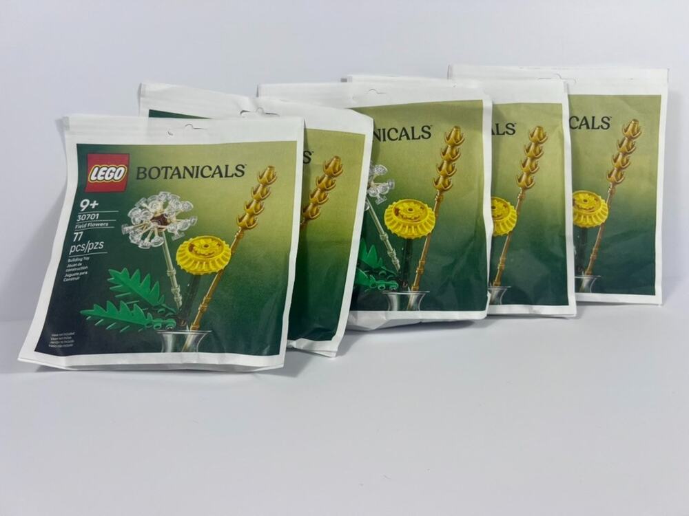 LEGO Lot of 5 Botanicals Field Flowers Polybags Sets Limited 30701 NEW GWP